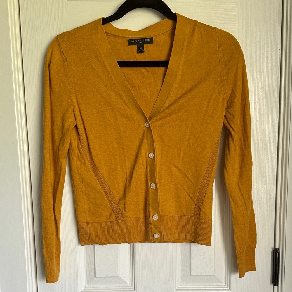 Banana Republic Golden Cardigan Sweater